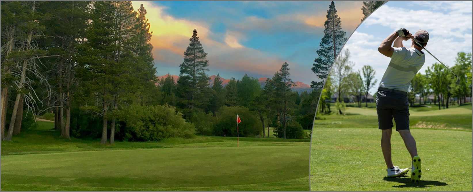 Tahoe Paradise Golf Course — lush fairways surrounded by towering Sierra Nevada pines